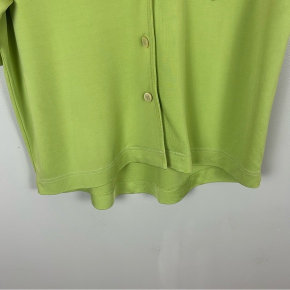 Babaton Oversized Light Green Bowling Style Shirt Size Small - Picture 9 of 12